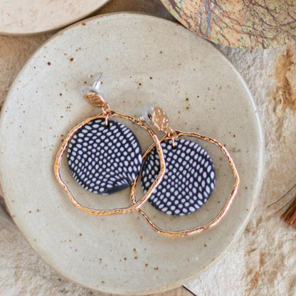 Kiki Earrings | Monochrome Clay Hoops