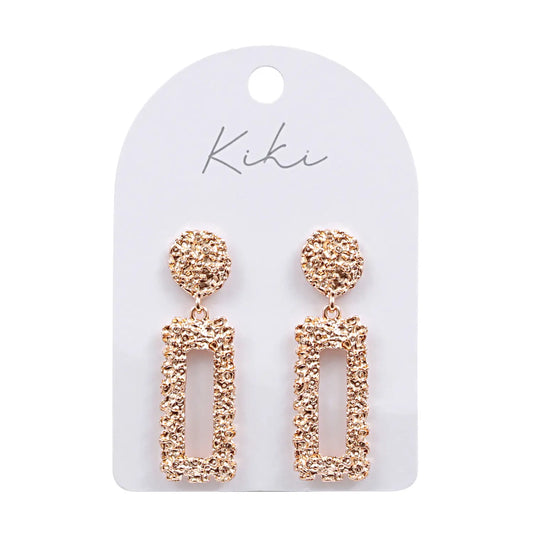 Kiki Earrings | Luxe Gold Rectangle