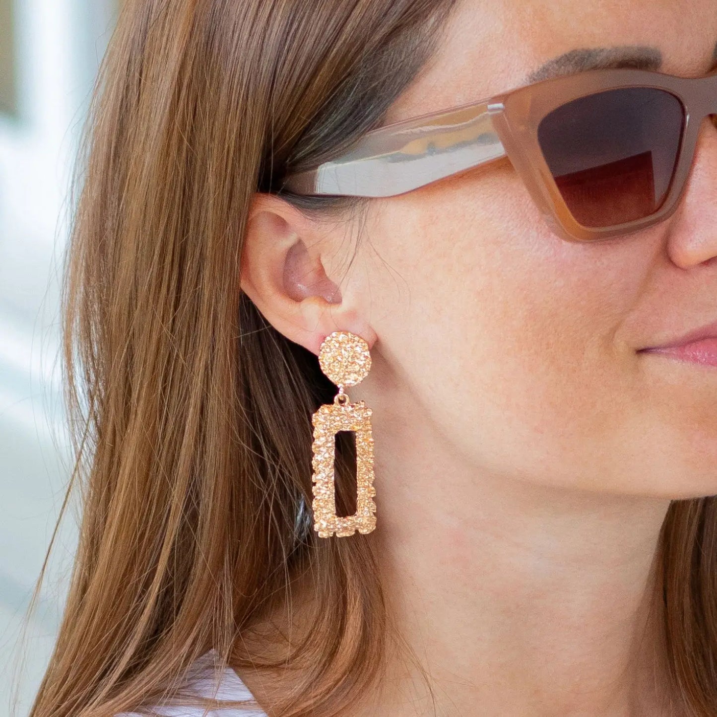Kiki Earrings | Luxe Gold Rectangle