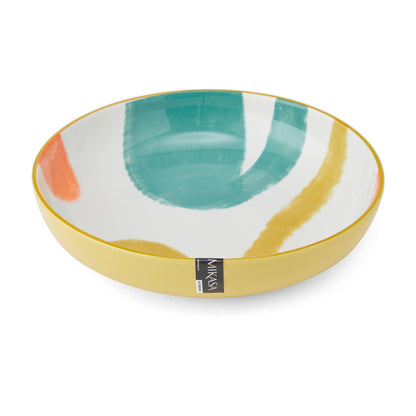 Mikasa Coupe Bowl | Yellow Abstract