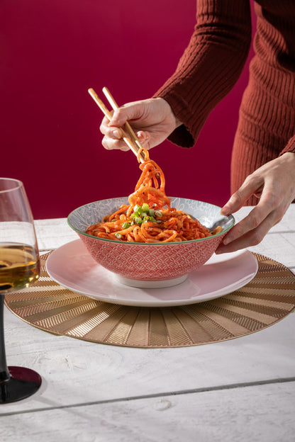 Mikasa Ramen Bowl | Grey Floral