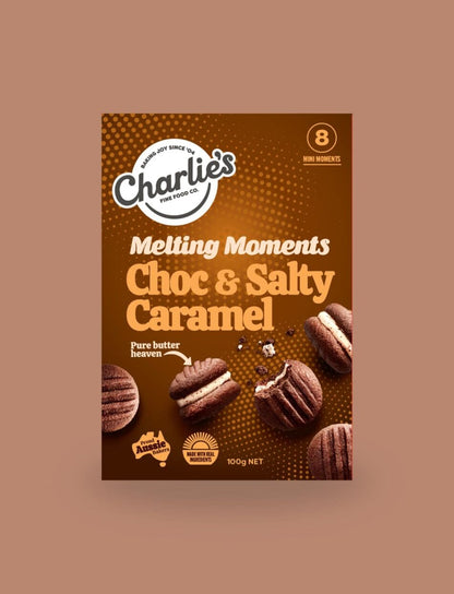 Charlies Melting Moments - Choc & Salty Caramel
