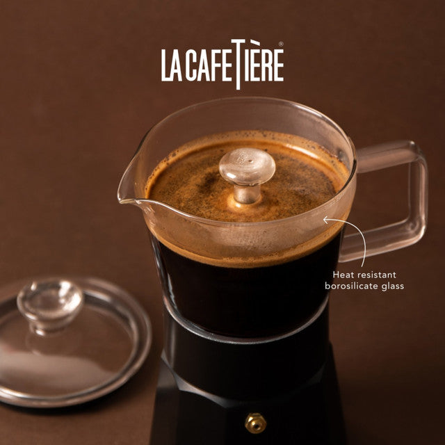 La Cafetière Verona Glass Espresso Maker | Black