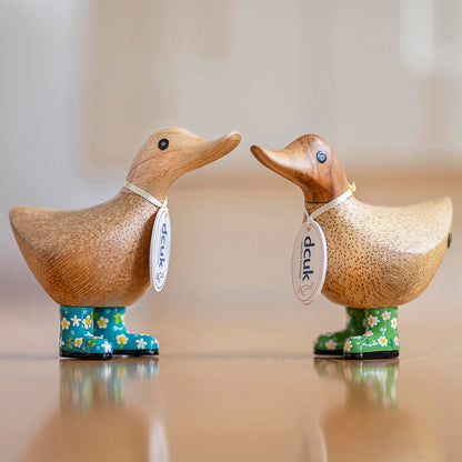 DCUK Natural Welly Ducky Flowers