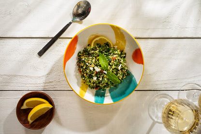 Mikasa Coupe Bowl | Yellow Abstract