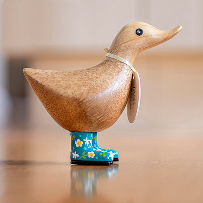 DCUK Natural Welly Ducky Flowers
