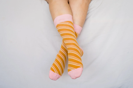 Pinstripe Pink Socks