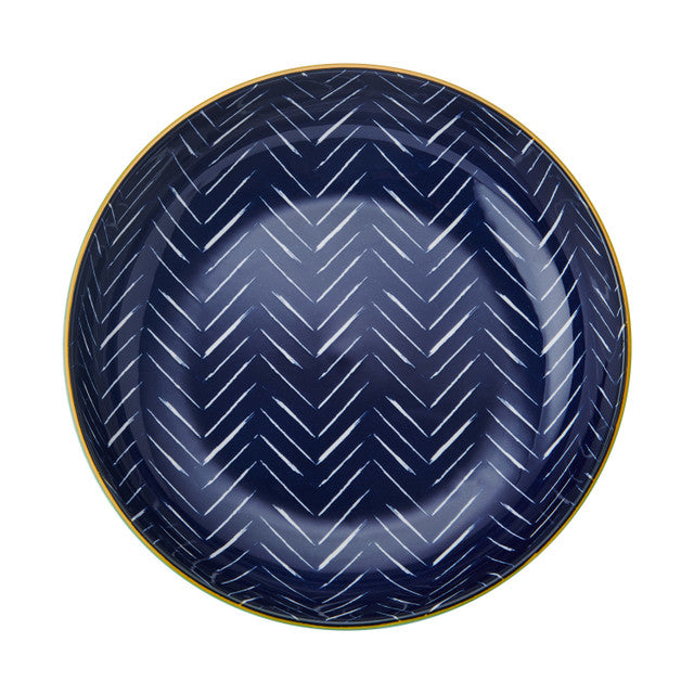 Mikasa Coupe Bowl | Indigo Chevron