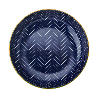 Mikasa Coupe Bowl | Indigo Chevron
