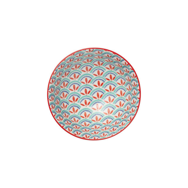 Mikasa Nibble Bowl | Green Blue Geometric