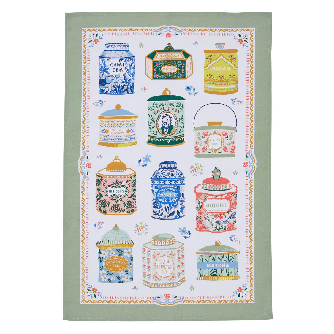 Tea Tins Tea Towel