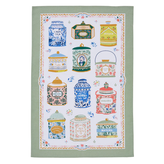 Tea Tins Tea Towel