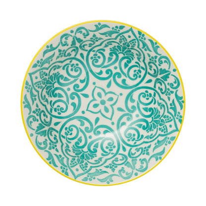 Mikasa Ramen Bowl | Yellow & Blue Geometric