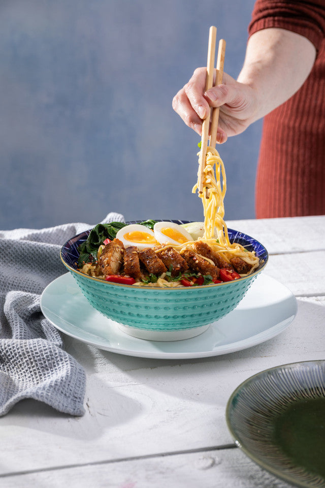 Mikasa Ramen Bowl | Indigo Chevron