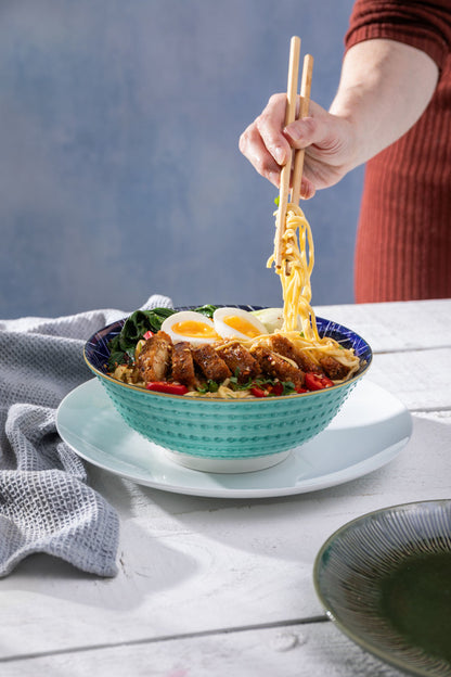 Mikasa Ramen Bowl | Indigo Chevron