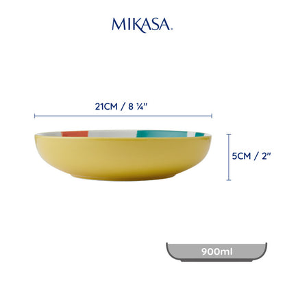 Mikasa Coupe Bowl | Yellow Abstract