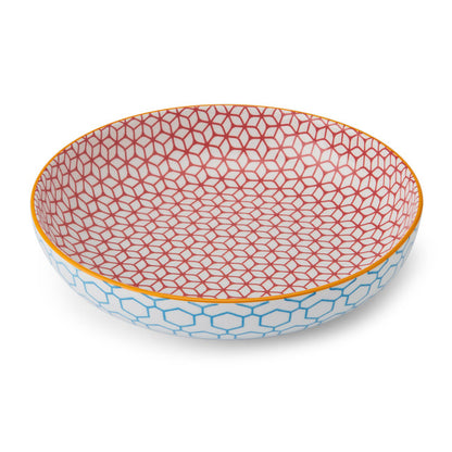 Mikasa Coupe Bowl | Geometric Blue