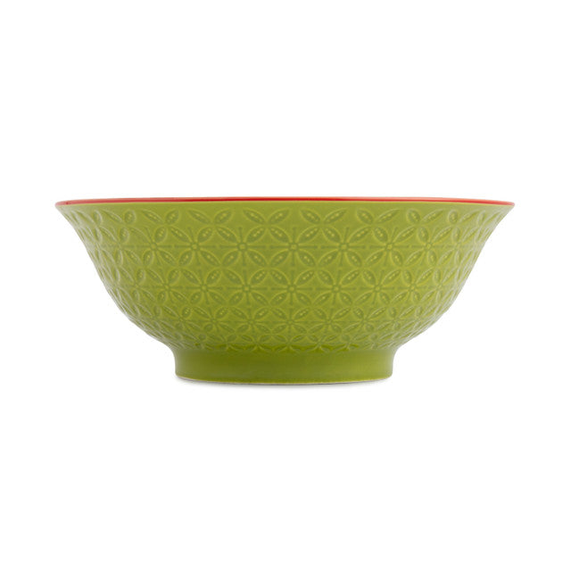 Mikasa Ramen Bowl | Green Blue Geometric