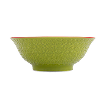Mikasa Ramen Bowl | Green Blue Geometric
