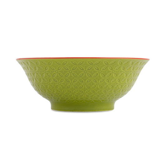 Mikasa Ramen Bowl | Green Blue Geometric