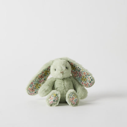 Floral Green Bunny Rattle