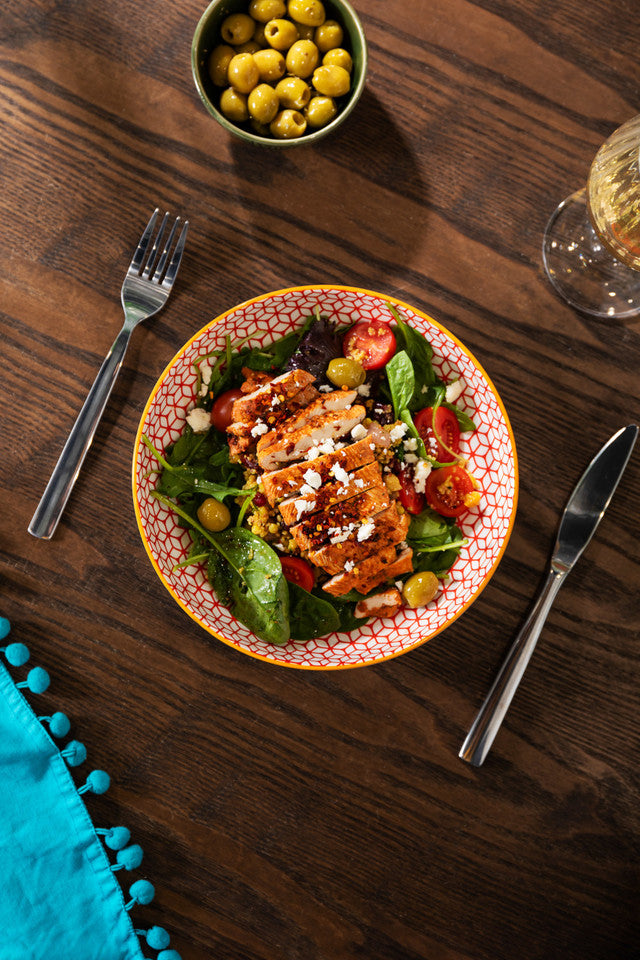 Mikasa Coupe Bowl | Geometric Blue