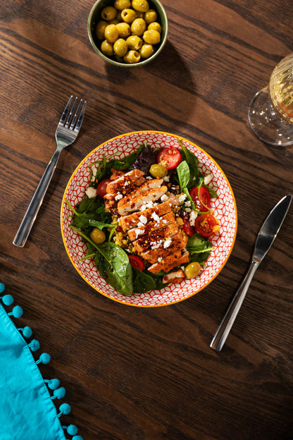 Mikasa Coupe Bowl | Geometric Blue