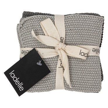 Eco Knitted Dishcloth s/3 Grey