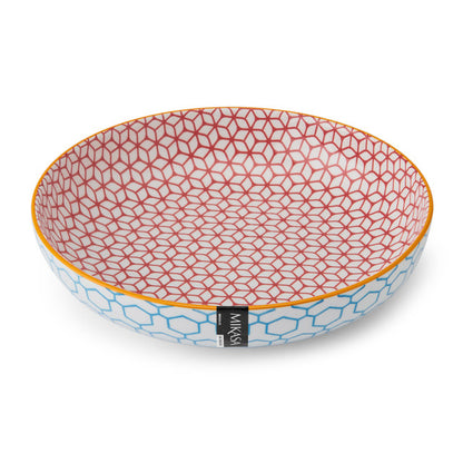 Mikasa Coupe Bowl | Geometric Blue