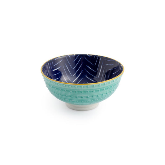 Mikasa Nibble Bowl | Indigo Chevron