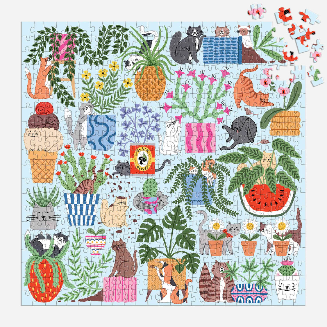 Galison Cats in the Houseplants 500pc