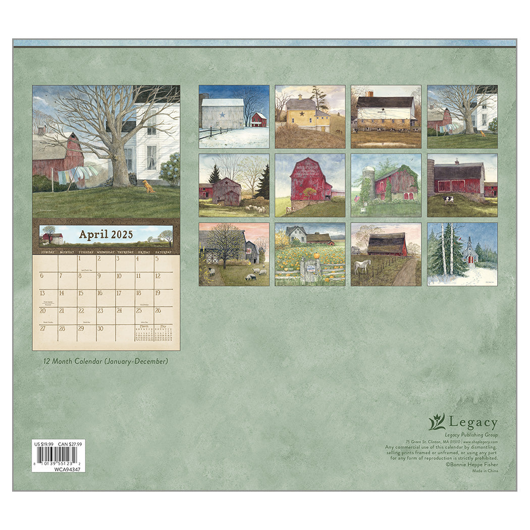 Country Path 2025 Wall Calendar