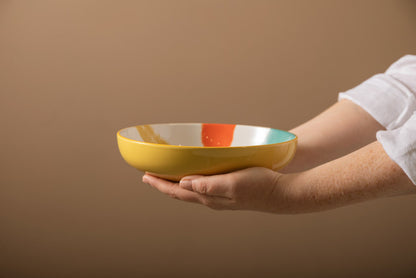 Mikasa Coupe Bowl | Yellow Abstract