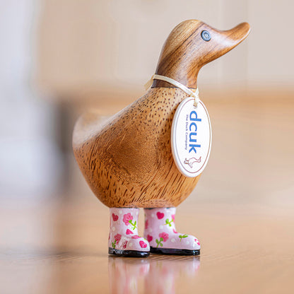 DCUK Natural Welly Ducky Flowers