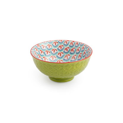 Mikasa Nibble Bowl | Green Blue Geometric