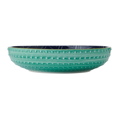 Mikasa Coupe Bowl | Indigo Chevron