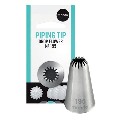 Mondo Large Drop Flower Piping Tip #195