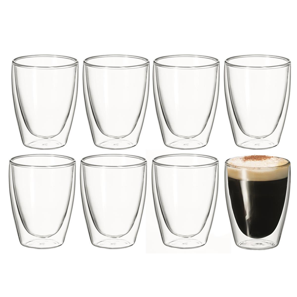 Caffe Twin Wall Glass 250ml s/8