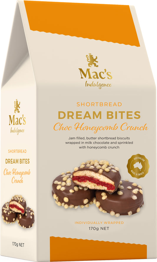 Mac's Indulgence Shortbread Dream Bites - Chocolate Honeycomb Crunch