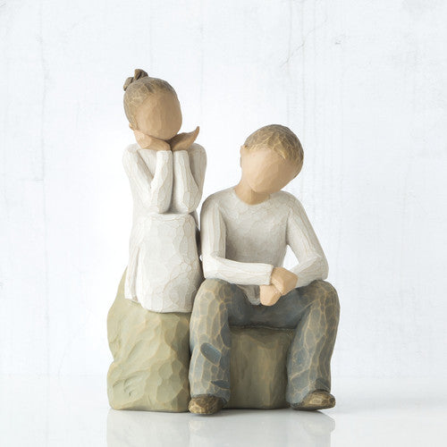 Brother and Sister Figurine