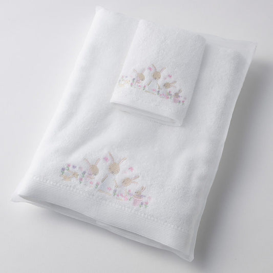 Baby Towel & Washer Set - Bunny Garden