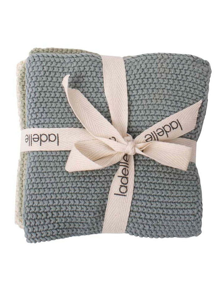 Eco Knitted Dishcloth s/3 Sage