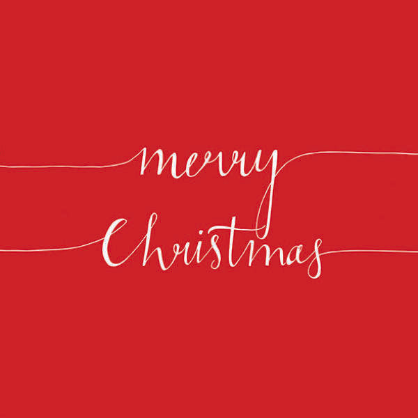 Luncheon Napkin Christmas Note | Red