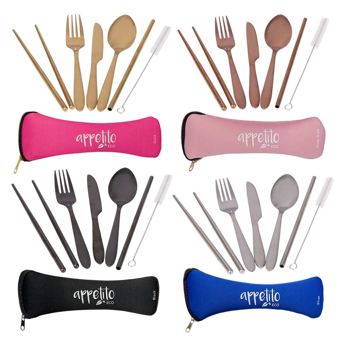 S/S 6pce Travelers Cutlery Set