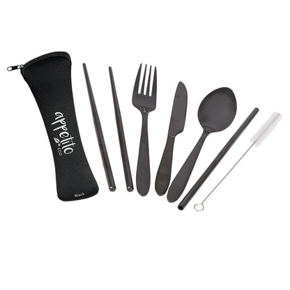 S/S 6pce Travelers Cutlery Set