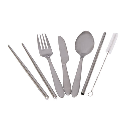 S/S 6pce Travelers Cutlery Set