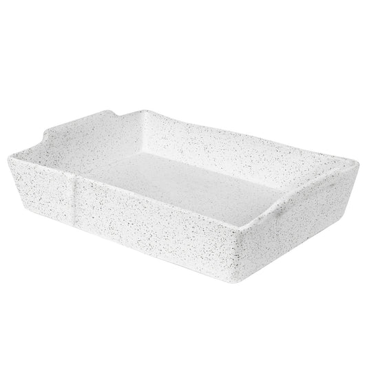 Rectangular Baking Dish Feast - White Granite