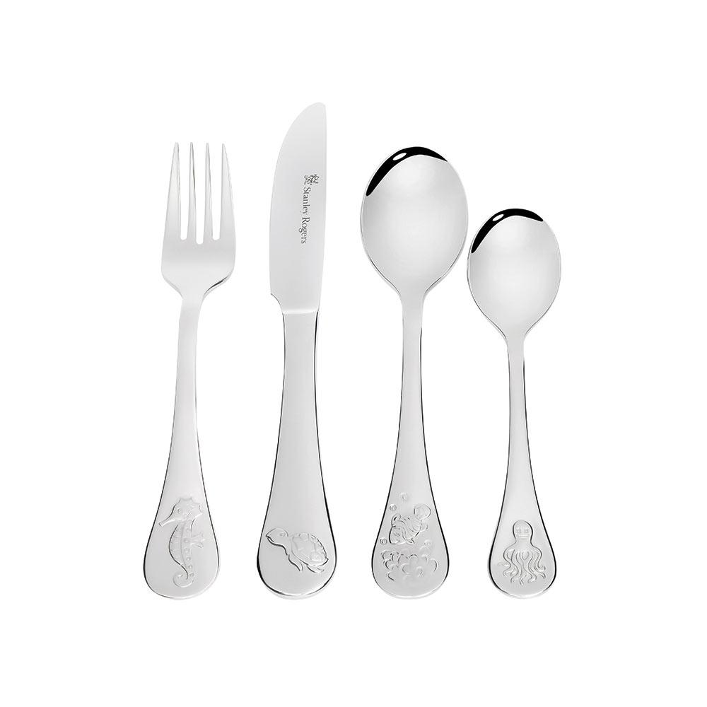 Sea Animals 4pce Childrens Cutlery Set
