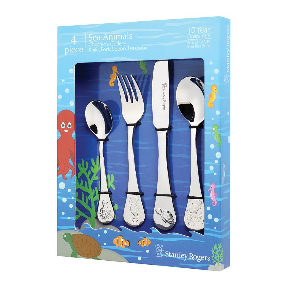 Sea Animals 4pce Childrens Cutlery Set