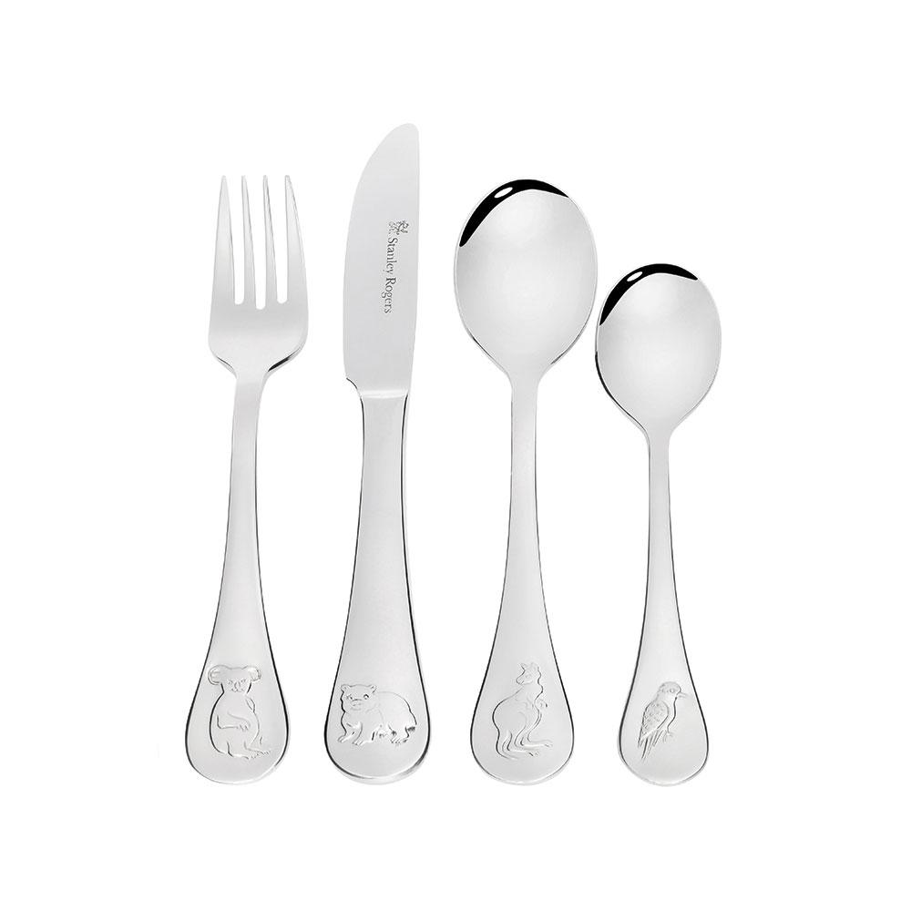 Australian Animals 4pce Childrens Cutlery Set